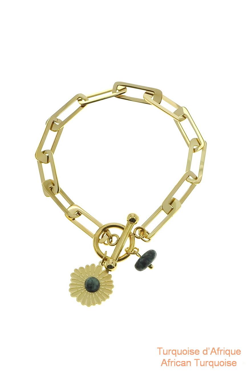 Bracelet "Flora" acier inoxydable