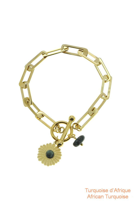 Bracelet "Flora" acier inoxydable