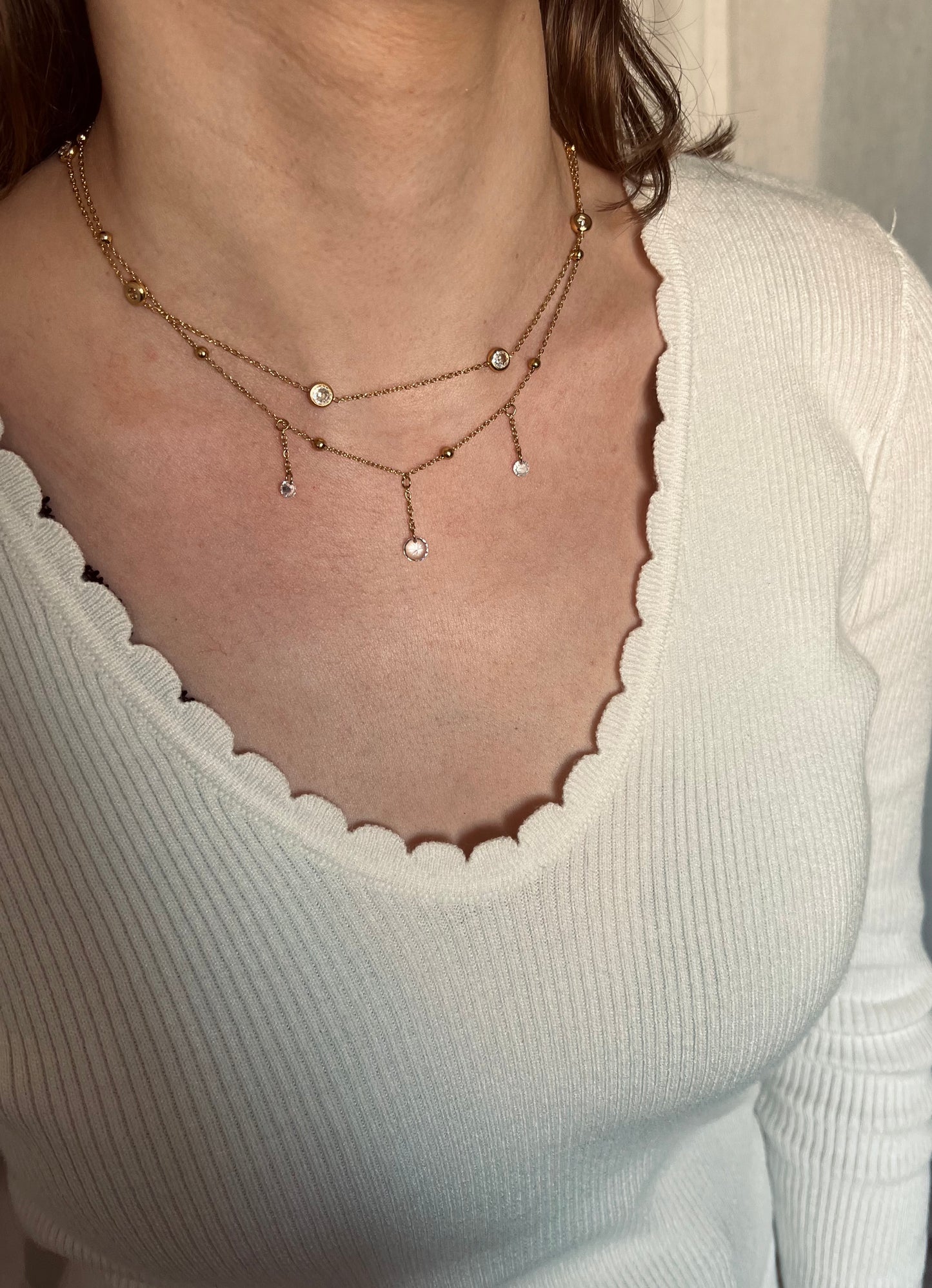 Collier "éclat" acier inoxydable